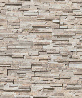 Galerie Beige Graceful Granite Motif A4 Wallpaper Sample from B&Q