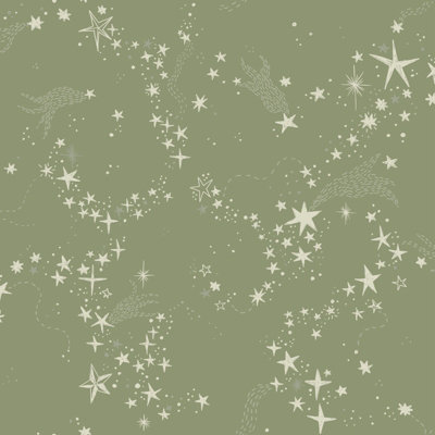 Galerie Resan Green Stjärnhimlen Star Trail A4 Wallpaper Sample from B&Q