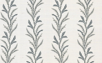 Galerie Mulberry Tree Cream Fern Leaf Sisal Grasscloth A4 Wallpaper Sample from B&Q