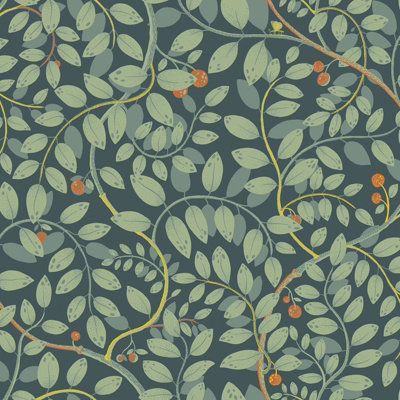 Galerie Sommarang Green Leafy Vines A4 Wallpaper Sample from B&Q
