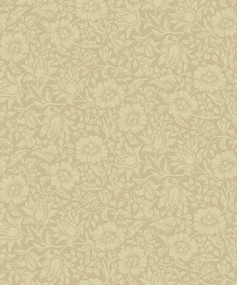 Galerie Hidden Treasures Yellow Floral Mallow A4 Wallpaper Sample from B&Q