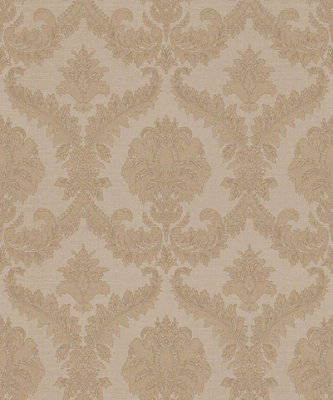 Galerie Italian Silks And Damasks Copper Damask A4 Wallpaper Sample from B&Q