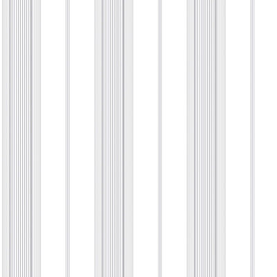 Galerie Smart Stripes 3 Silver Grey Slim Stripe Smooth A4 Wallpaper Sample from B&Q