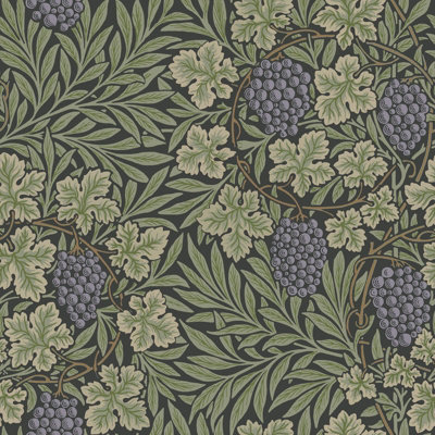 Galerie Hidden Treasures Purple Leafy Grape Vine A4 Wallpaper Sample from B&Q