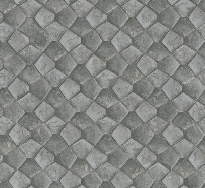 Galerie Eclectic Grey Geometric Graphic A4 Wallpaper Sample from B&Q