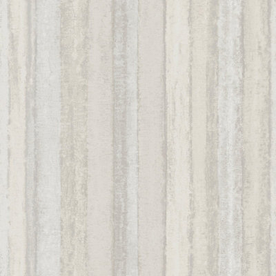 B&Q -  Utopia Silver/grey Nomed Stripe Sheen Finish A4 Wallpaper Sample