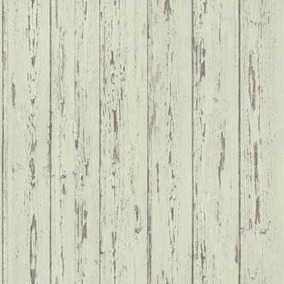 Galerie Homestyle Green Brown Shiplap Smooth A4 Wallpaper Sample from B&Q