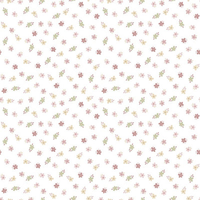 Galerie Little Explorers 2 Pink Five Leaf Flower A4 Wallpaper Sample from B&Q