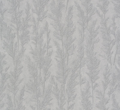 Galerie Natural Opulence Grey Feathery Tree A4 Wallpaper Sample from B&Q