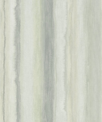 Galerie The New Design Book Green Beige Stripe A4 Wallpaper Sample from B&Q