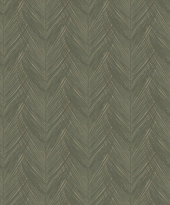 Galerie Designer Colours Green Feather Print A4 Wallpaper Sample from B&Q