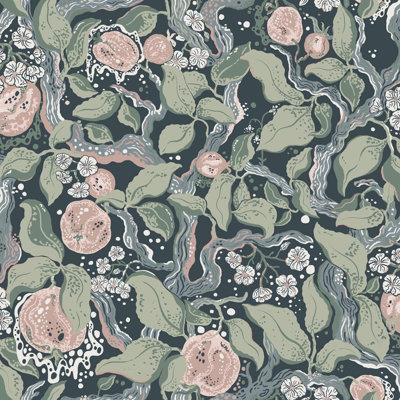 Galerie Fagring Floral Blue A4 Wallpaper Sample from B&Q