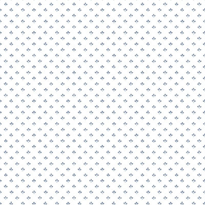 Galerie Just Kitchens Blue Tri Leaf Motif A4 Wallpaper Sample from B&Q
