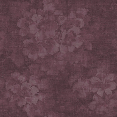 Galerie Atmosphere Magenta Mystic Floral Smooth A4 Wallpaper Sample from B&Q
