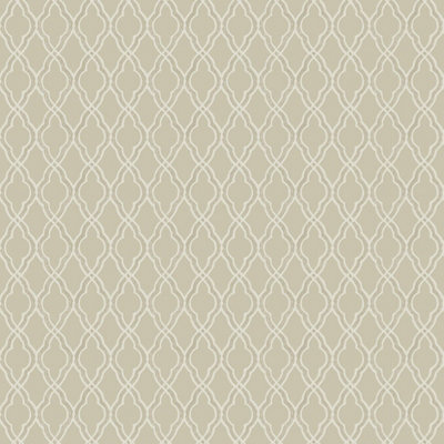 Galerie Italian Style Beige Geometric Trellis A4 Wallpaper Sample from B&Q