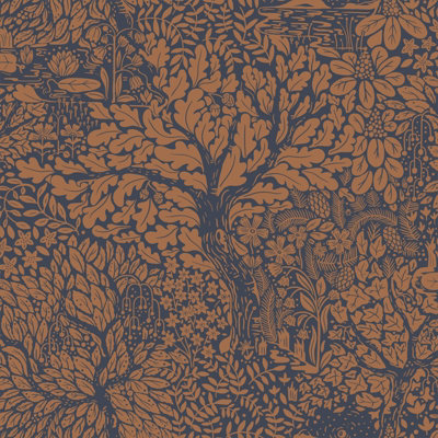 Galerie Hjarterum Collection Green Olle Forest Leaf Motif A4 Wallpaper Sample from B&Q