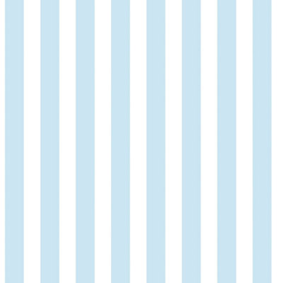 Galerie Tiny Tots 2 Sky Blue Regency Stripe Smooth A4 Wallpaper Sample from B&Q