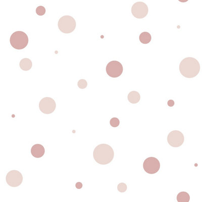 Galerie Little Explorers 2 Pink Polka Dots A4 Wallpaper Sample from B&Q