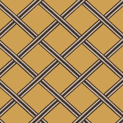 Galerie Luxe Mustard Braid Smooth A4 Wallpaper Sample from B&Q