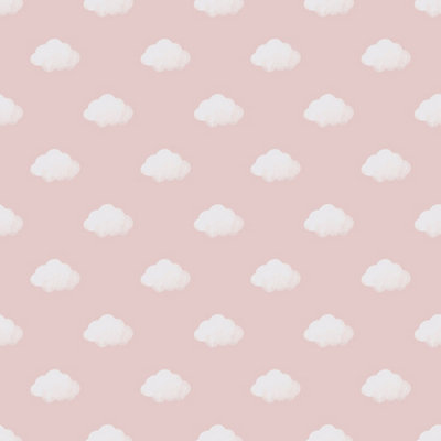 Galerie Little Explorers 2 Pink Cloud A4 Wallpaper Sample from B&Q