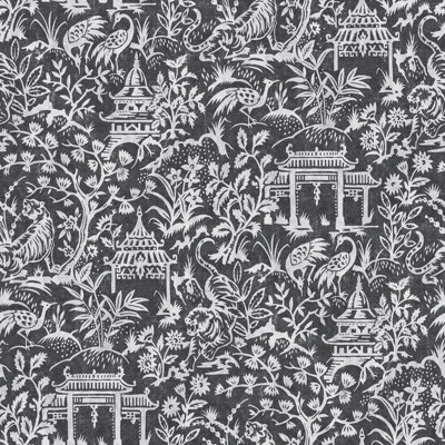 Galerie Secret Garden Black/cream Botanical Toile A4 Wallpaper Sample from B&Q