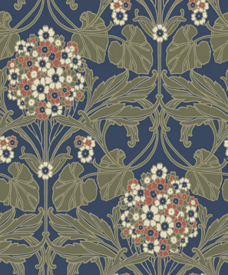 Galerie Arts And Crafts Green Patterned A4 Wallpaper Sample from B&Q