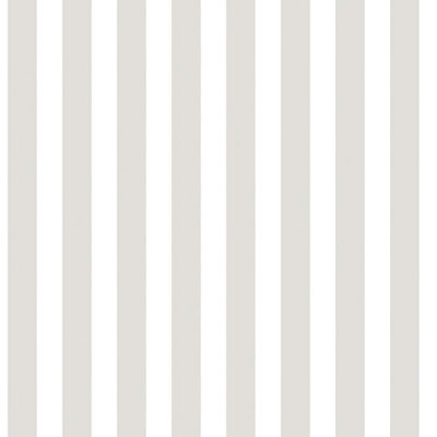 Galerie Tiny Tots 2 Greige Regency Stripe Smooth A4 Wallpaper Sample from B&Q