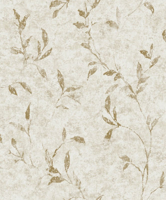 Galerie Elegance Gold Leaf Impression A4 Wallpaper Sample 11501 from B&Q