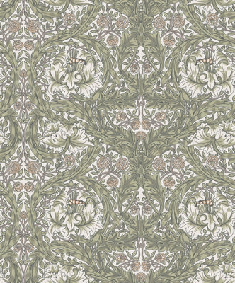 Galerie Hidden Treasures Green African Marigold A4 Wallpaper Sample from B&Q