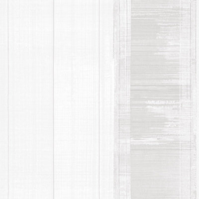 Galerie Atmosphere Off White Sublime Stripe Smooth A4 Wallpaper Sample from B&Q