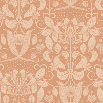 Galerie Hjarterum Collection White Berit Honeysuckle Trellis A4 Wallpaper Sample from B&Q