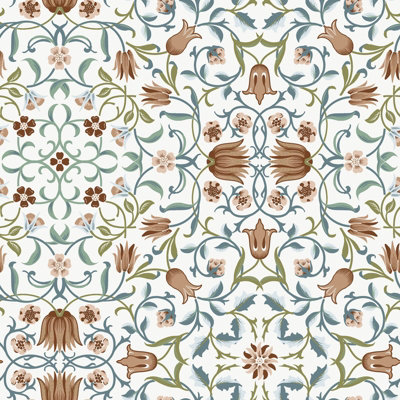 Galerie Hidden Treasures Red Floral No 1 Holland Park A4 Wallpaper Sample from B&Q