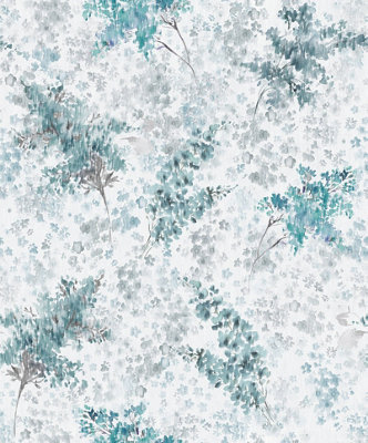 Galerie Flora Green Soft Foliage A4 Wallpaper Sample from B&Q