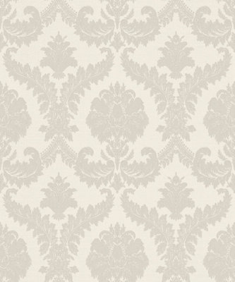 Galerie Italian Silks And Damasks Grey Damask A4 Wallpaper Sample from B&Q