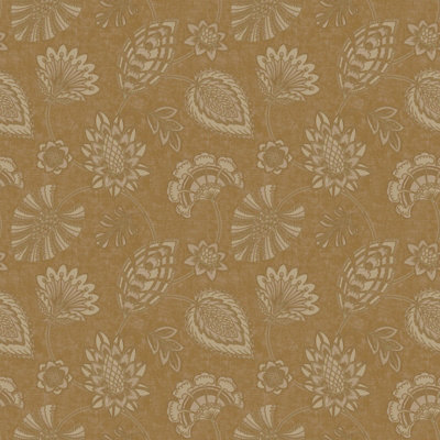Galerie Elegance Bronze Flower Fan A4 Wallpaper Sample Dwp0351-07 from B&Q