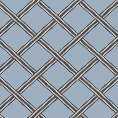 Galerie Luxe Blue Braid Smooth A4 Wallpaper Sample from B&Q