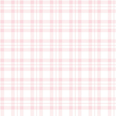 Galerie Tiny Tots 2 Pink Plaid Smooth A4 Wallpaper Sample from B&Q