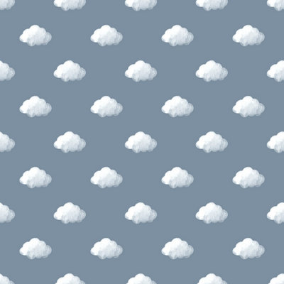 Galerie Little Explorers 2 Blue Cloud A4 Wallpaper Sample from B&Q