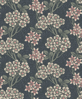 Galerie Arts And Crafts Grey Patterned A4 Wallpaper Sample from B&Q