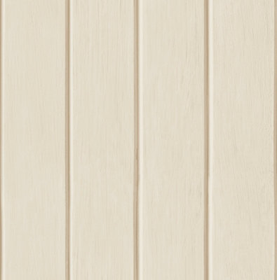 Galerie Little Explorers 2 Beige Doga Happy Wood Panelling A4 Wallpaper Sample from B&Q