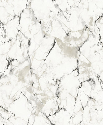 Galerie Natural Fx 2 Silver Marble Effect Sheen A4 Wallpaper Sample from B&Q