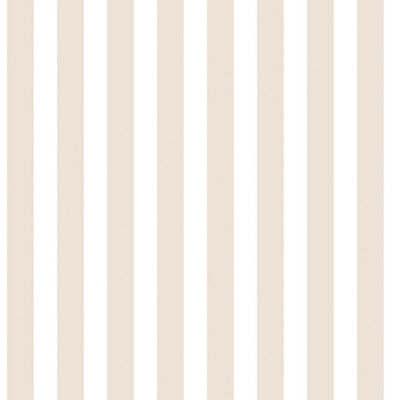 Galerie Tiny Tots 2 Beige Regency Stripe Smooth A4 Wallpaper Sample from B&Q