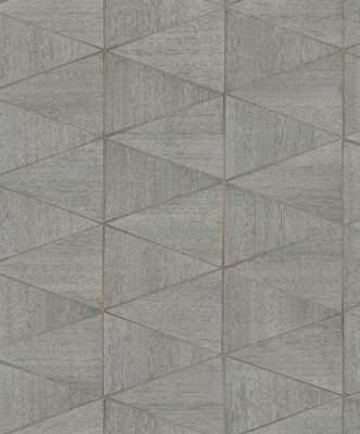 Galerie Silver Grey Graphic A4 Wallpaper Sample from B&Q