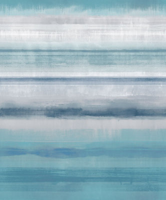 Galerie Atmosphere Turquoise Skye Stripe Smooth A4 Wallpaper Sample from B&Q