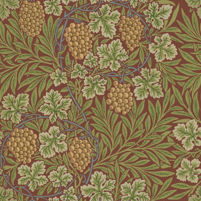 Galerie Hidden Treasures Red Leafy Grape Vine A4 Wallpaper Sample from B&Q