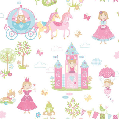 Galerie Tiny Tots 2 Primary Fairytale Smooth A4 Wallpaper Sample from B&Q