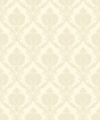 Galerie The Classic Italian Collection Off-White Italian Damask Embossed A4 Wallpaper Sample from B&Q