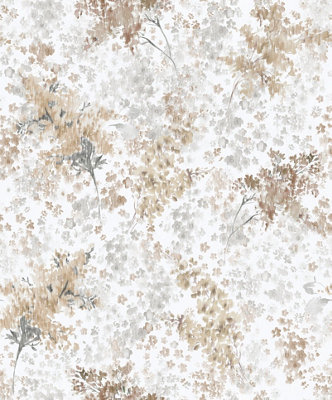 Galerie Flora Bronze Soft Foliage A4 Wallpaper Sample from B&Q