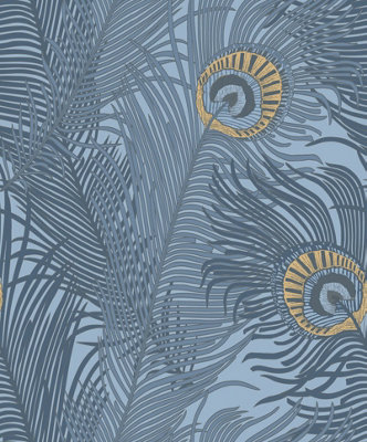 Galerie Enchanted Descartes Blue A4 Wallpaper Sample from B&Q
