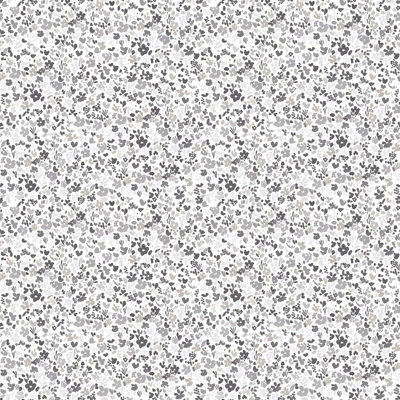 Galerie Small Prints Grey Mini Mod Floral A4 Wallpaper Sample from B&Q